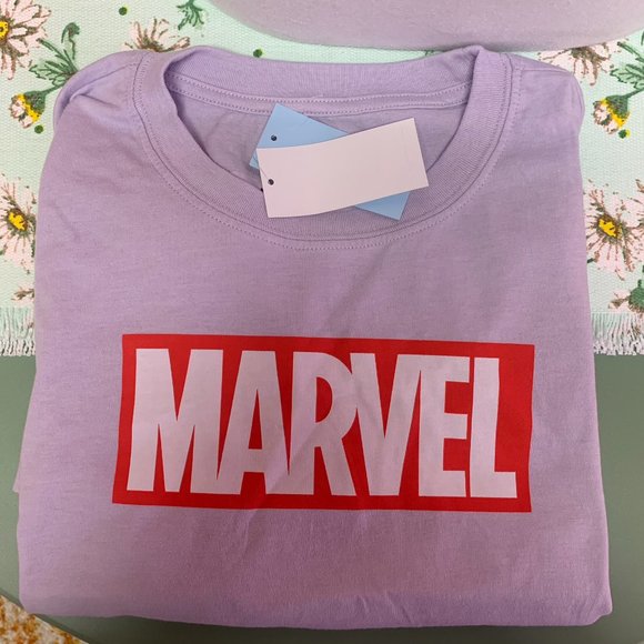 NWT Light Purple Marvel Black Panther Graphic T-Shirt-Marvel - Picture 2 of 3